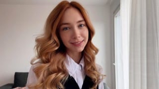 The secretary wanted a pay raise but got cum on her pussy instead – Loly Nebel